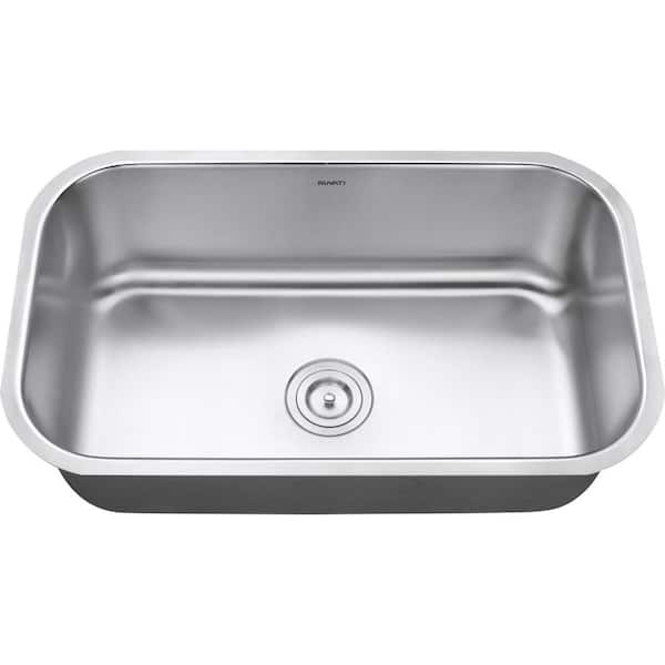 Ruvati Parmi 30 in. Undermount Single Bowl 16-Gauge Stainless