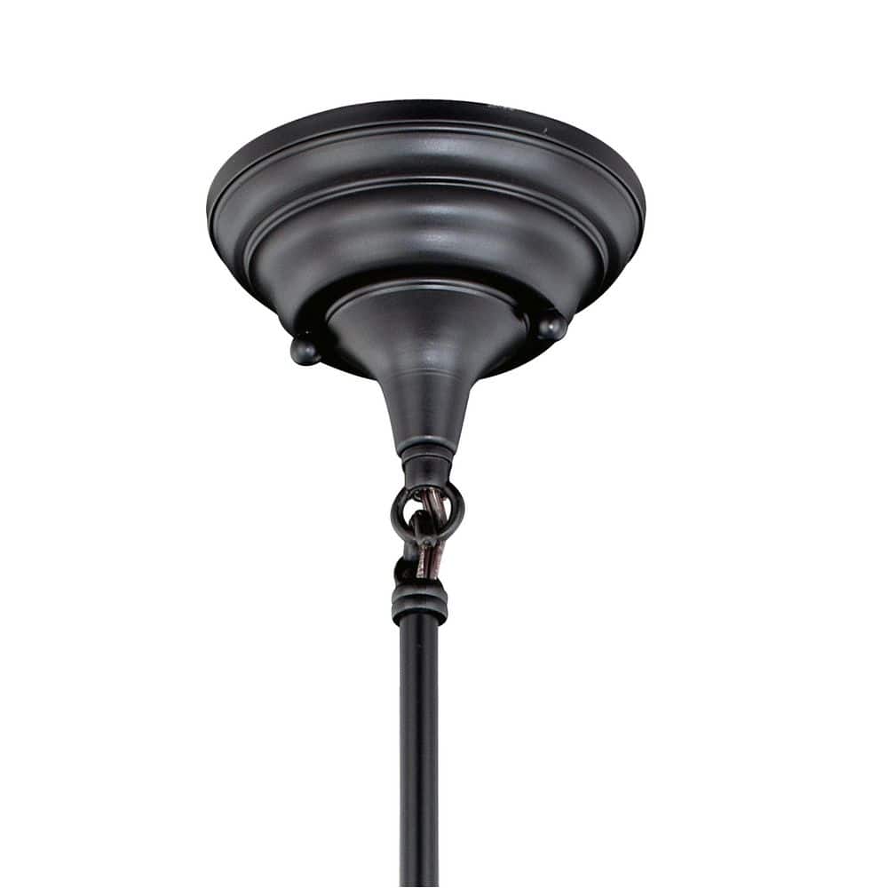 Huntley Oil Rubbed Bronze Mini Pendant with Glass Shade