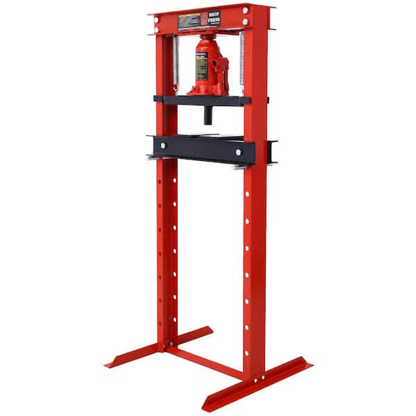 Miscool Ami 12 Ton Hydraulic Shop Press H-Frame Garage Floor Press Red