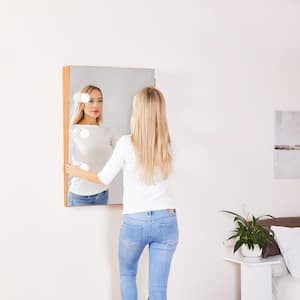 23.4 in. W x 35.4 in. H Rectangle Vanity Mirror Wall Makeup Mirror Dressing Mirror with LED Bulbs