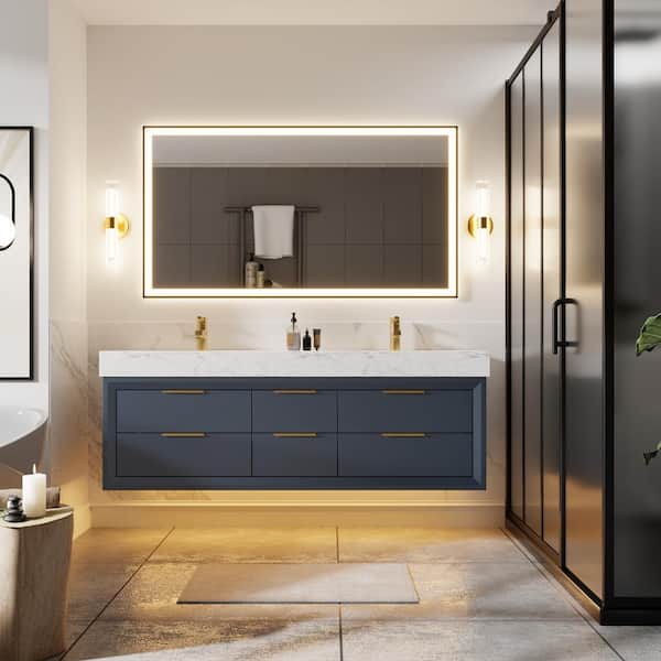 ExBrite MarbleLux 60 in. W x 20.8 in. D x 21.2 in. H Wall