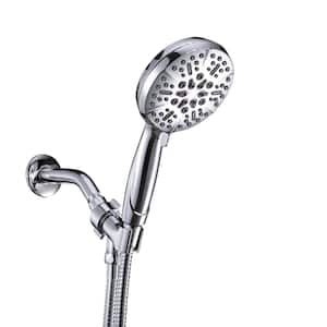 5-Spray Patterns 5 in. High Pressure Wall Mount Handheld Shower Head with 2.5 GPM and 59 in. Long Hose