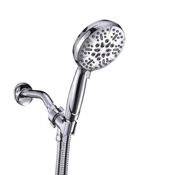 Boyel Living 5-Spray Patterns 5 in. High Pressure Wall Mount Handheld Shower Head with 2.5 GPM and 59 in. Long Hose