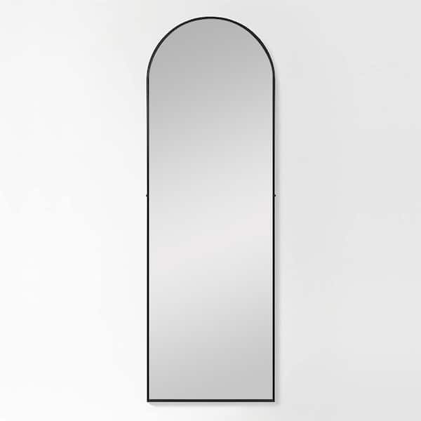 ANGELES HOME 22 in. W x 65 in. H ArchedTop Full Body Mirror with Stand