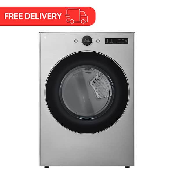 7.4 cu. ft. Vented Stackable SMART Electric Dryer in Graphite Steel with TurboSteam and AI Sensor Dry Technology