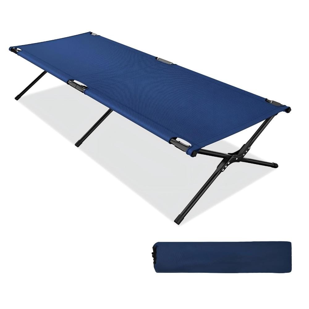 Adults and Kids Folding Camping Cot for Indoor and Outdoor Use with Portable Design, Blue price history on PriceWatchPro