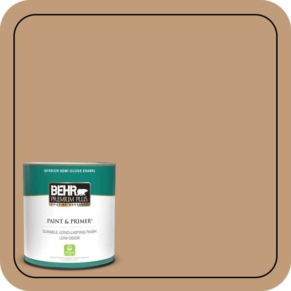 1 qt. #300F-4 Almond Toast Semi-Gloss Enamel Low Odor Interior Paint & Primer price history on PriceWatchPro