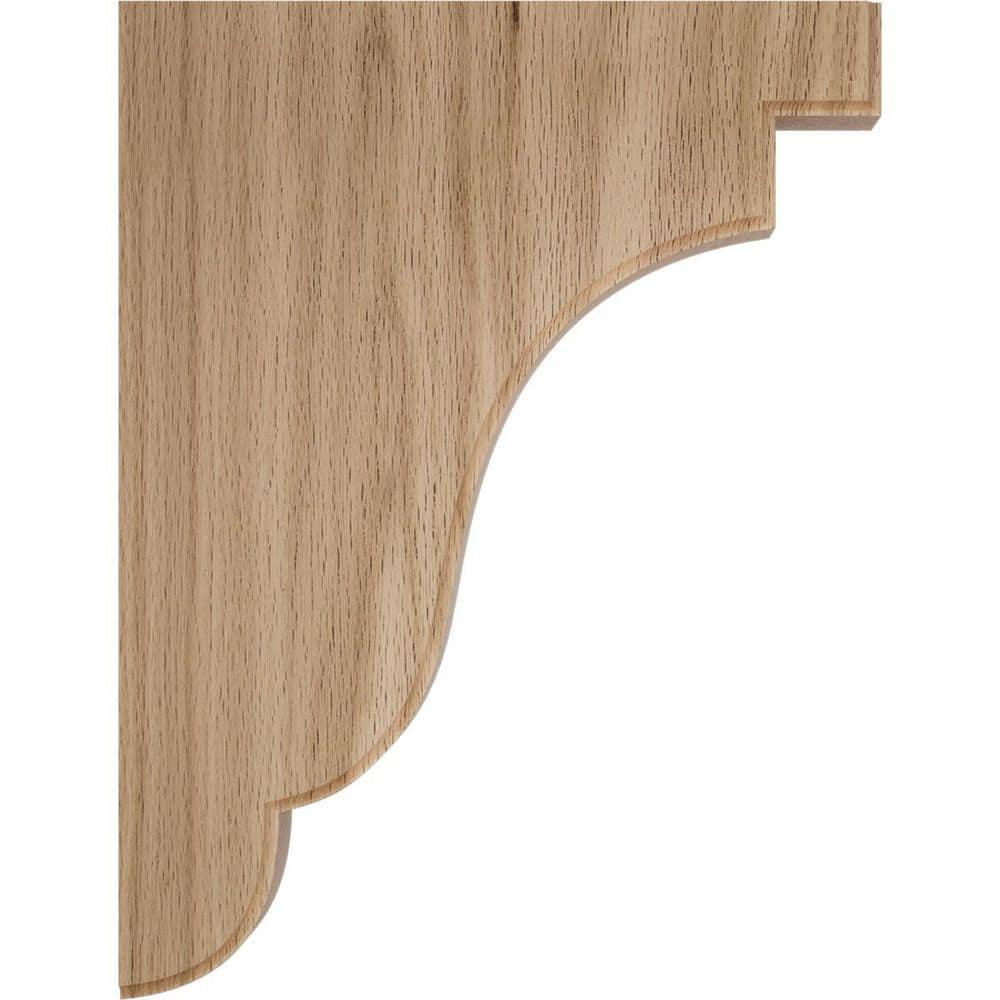 Red Oak Hand-Carved Decorative Wood Corbel Bracket
