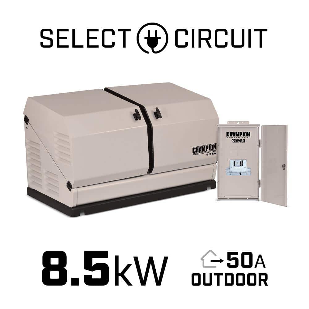 CHAMPION POWER EQUIPMENT 100177 8.5kW Whole House Standby Generator 50A CHAMPION POWER EQUIPMENT 100177 8.5kW Whole House Standby Generator 50A