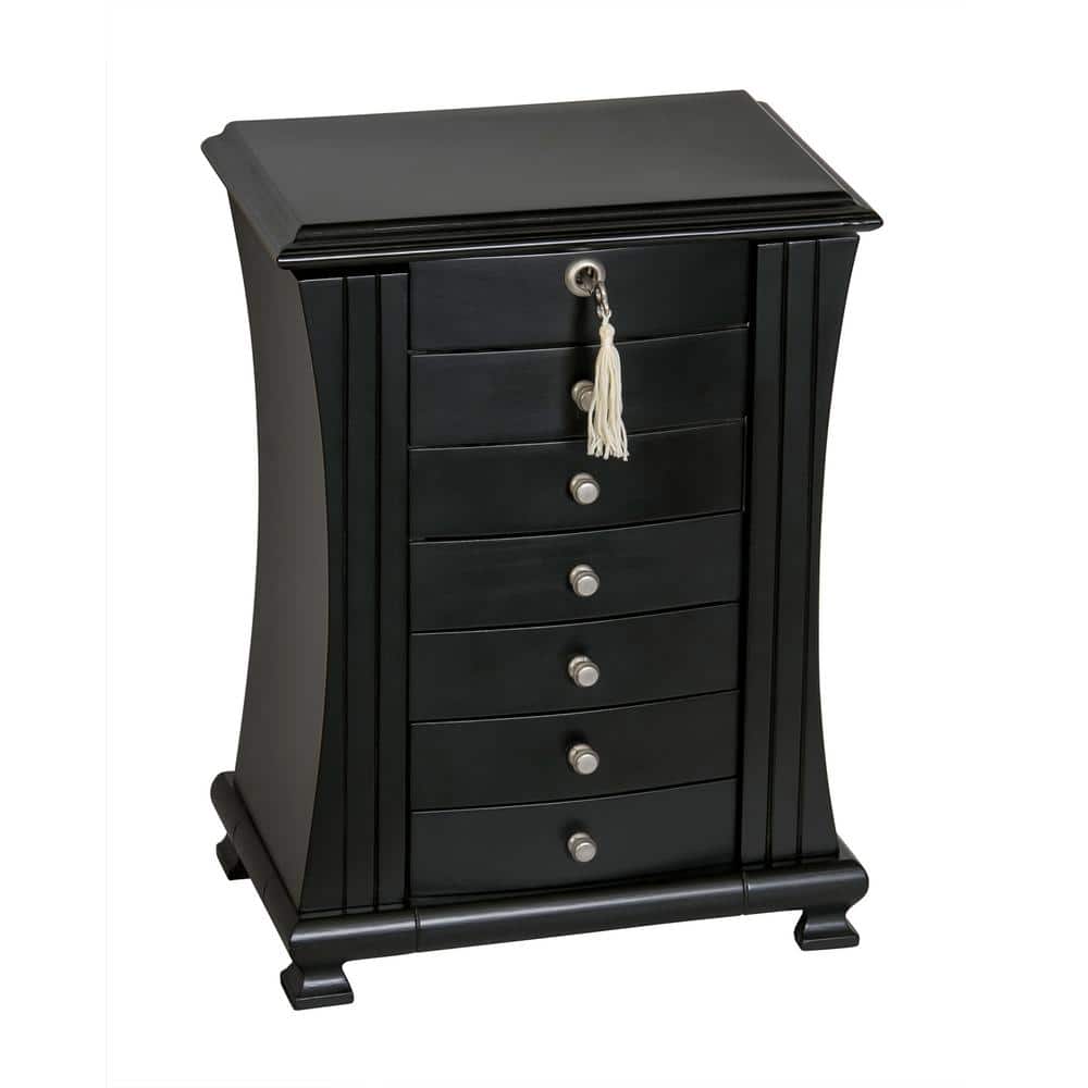 Mele & Co Layla Java Finish Wooden Jewelry Box 0086511 The Home Depot