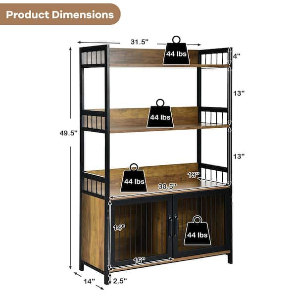 Dinaza Kitchen Bakers Rack Utility Storage Shelves Microwave Oven Stand  Kitchen Storage Organizer