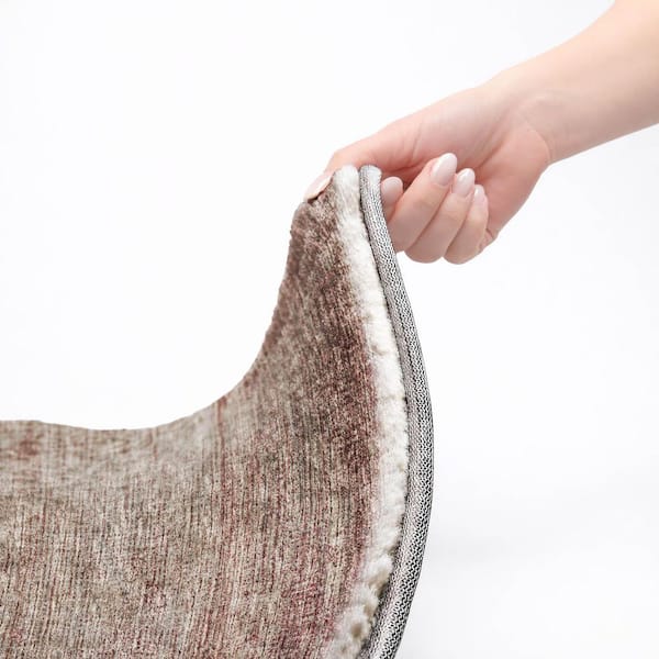 Dream Shag Premium Machine Washable Abstract ADS32 Burgundy 10 ft. x 14 ft. Area Rug