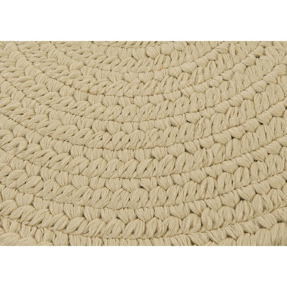 Braided Boca Raton Synthetic Oval Area Rug - Linen 2' x 8'