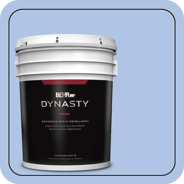 BEHR DYNASTY 5 gal. #580B-4 Ocean Dream Matte Interior Stain-Blocking Paint & Primer