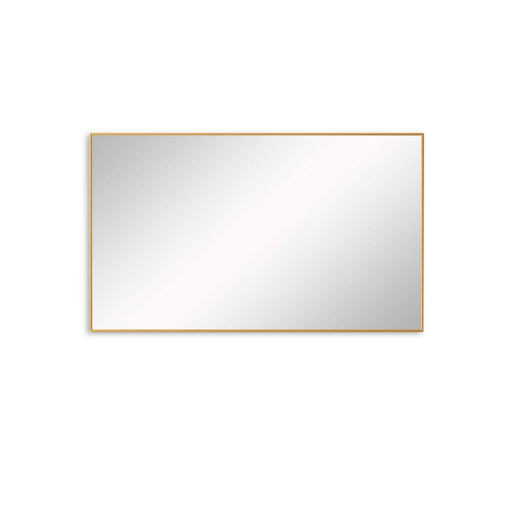 Gold 35 in. W x 59 in. H Right-Angle Rectangular Mirror Full-Length Mirror 