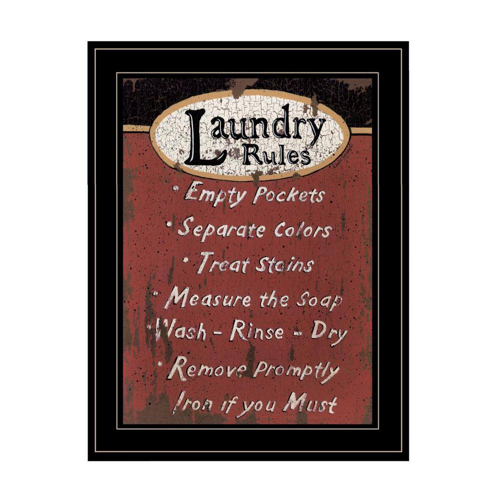 Charlie Laundry Rules 1-Piece Framed Wall Art 19 in. x 15 in. price history on PriceWatchPro