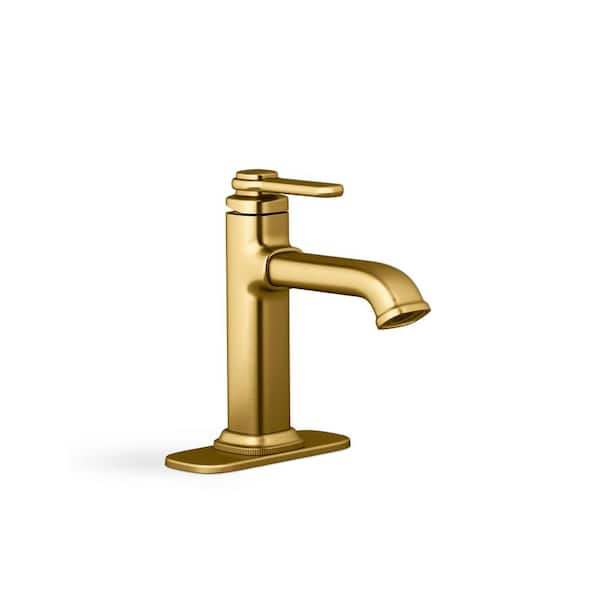 KOHLER Numista Single-Handle Single Hole Bathroom Faucet in Vibrant Brushed Moderne Brass