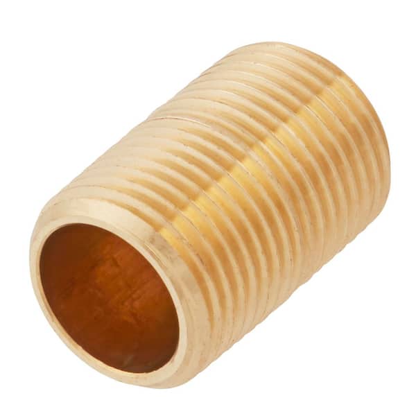 3/8 in. x Close MIP Brass Nipple Fitting