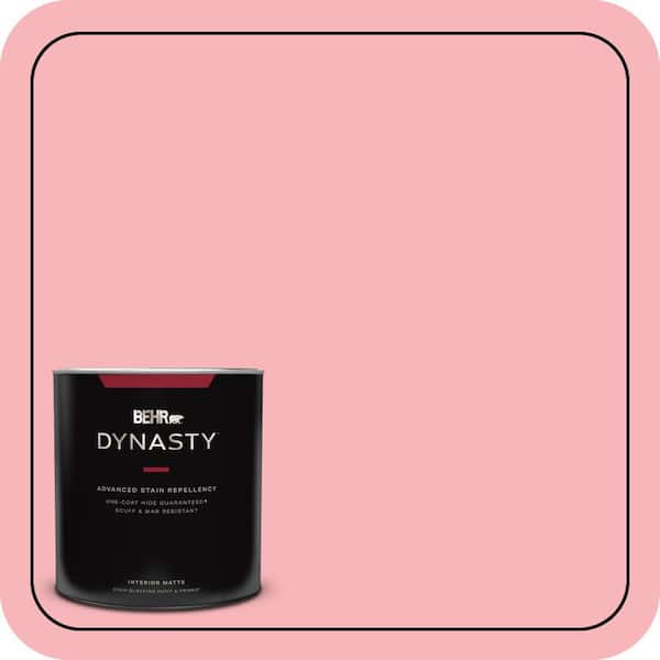 BEHR DYNASTY 1 qt. #130A-3 Ballerina Pink Matte Interior Stain-Blocking Paint and Primer