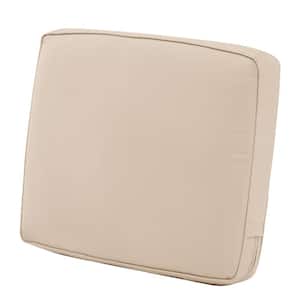 25 in. W x 22 in. H x 4 in. T Montlake Antique Beige Rectangular Outdoor Lounge Chair Back Cushion