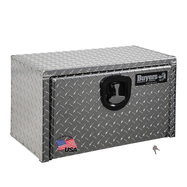 BUYERS PRODUCTS 14 in. x 12 in. x 16 in. Diamond Plate Tread Aluminum Underbody Truck Tool Box