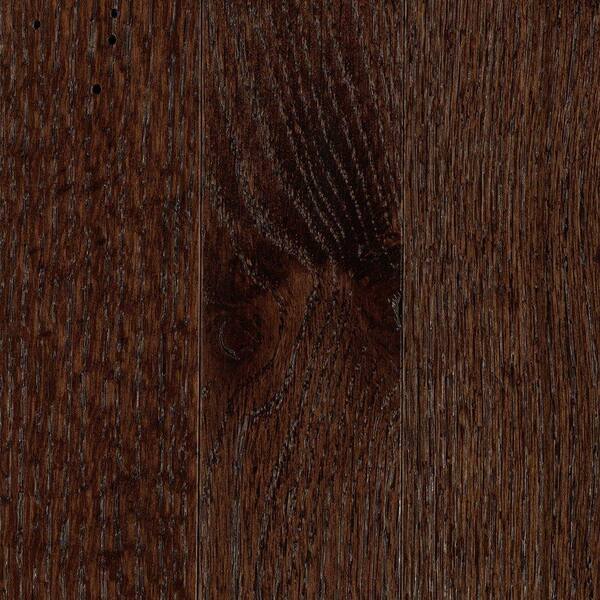 Unbranded Take Home Sample - Franklin Dark Truffle Oak 3/4 in. Thick x 2-1/4 in. Wide Solid Hardwood - 5 in. x 7 in.