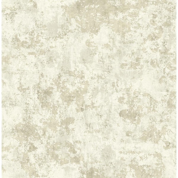 Seabrook Designs Sicily Stucco Metallic Champagne and Light Greige Faux Paper Strippable Roll (Covers 56.05 sq. ft.)