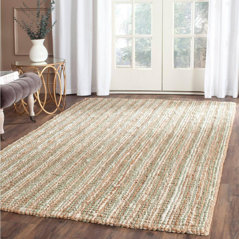 Handwoven Sage and Natural Jute Area Rug