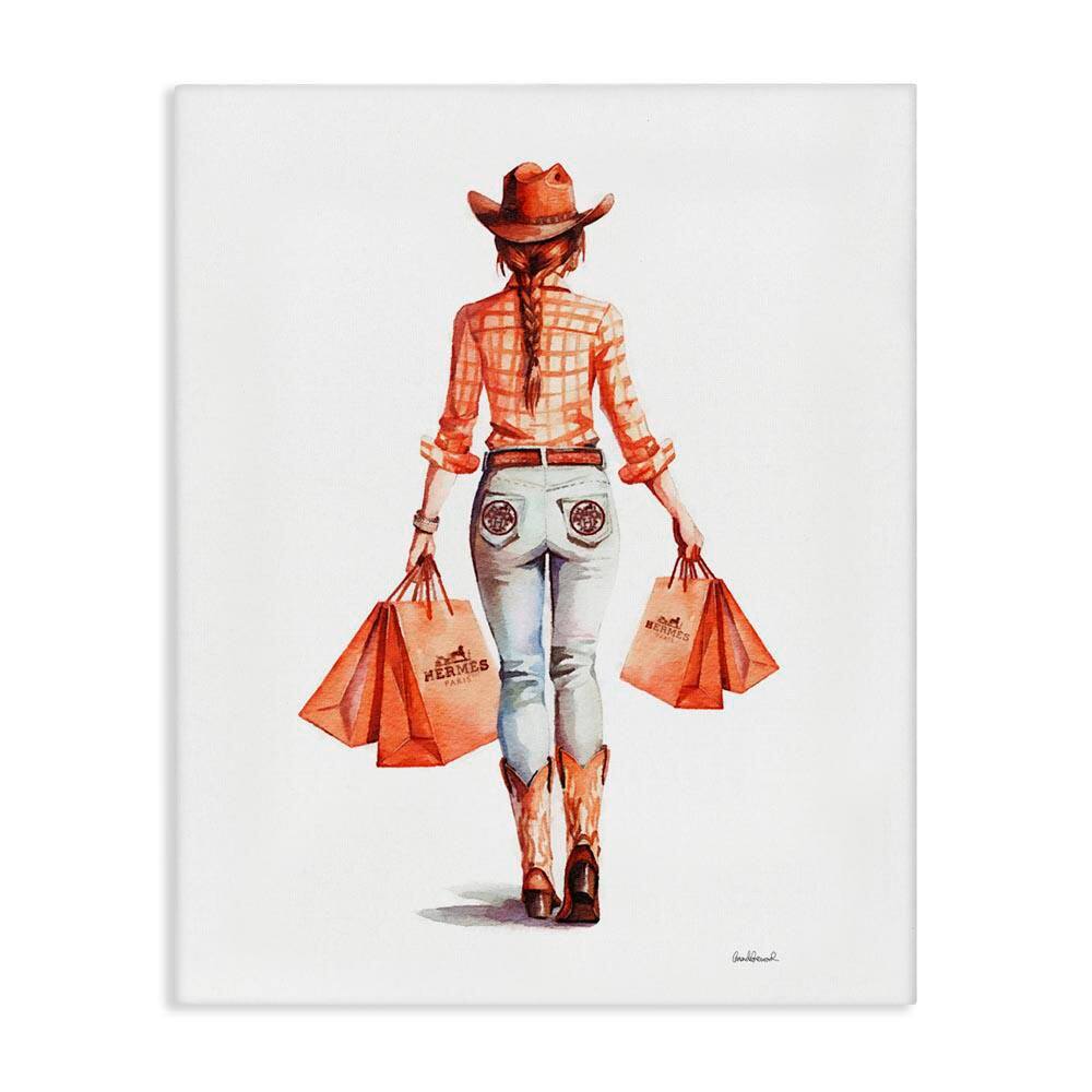 Modern Chic Cowgirl by Amanda Greenwood Unframed People Graphic Art Print 40 in. x 30 in. price history on PriceWatchPro