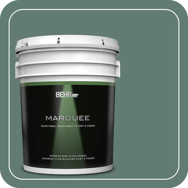 BEHR MARQUEE 5 gal. #S430-6 Forest Edge Semi-Gloss Enamel Exterior Paint & Primer