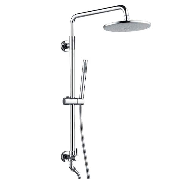 Modern 1-Handle 1-Spray Shower Faucet 1.8 GPM with Hand Shower in Chrome