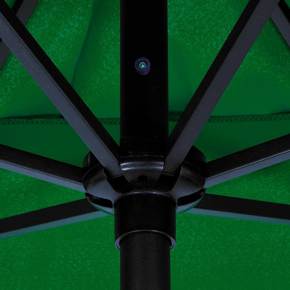 Hunter Green 9-Foot Steel Market Patio Umbrella with Tilt