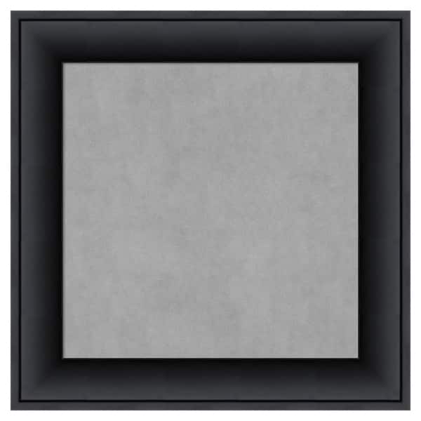 Amanti Art Nero Black 15 in. x 15 in. Framed Magnetic Board