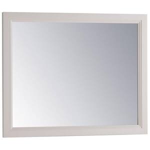 31 in. W x 26 in. H Framed Single Wall Mirror in Cream