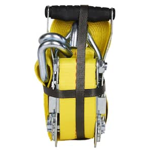 Husky 27 ft. x 2 in. Heavy-Duty Ratchet Tie-Down Strap with J Hook FH0843 -  The Home Depot