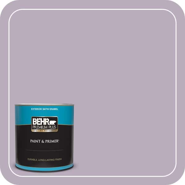 BEHR PREMIUM PLUS 1 qt. Home Decorators Collection #HDC-SP14-12 Exclusive Violet Satin Enamel Exterior Paint & Primer
