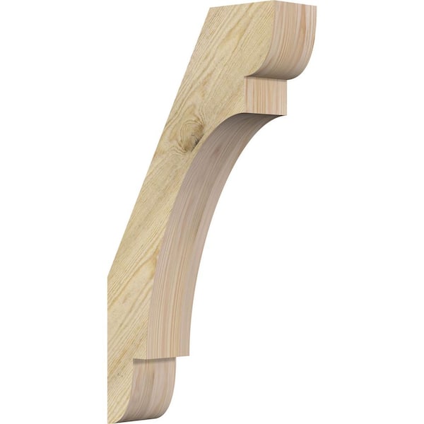 Ekena Millwork 4"W x 14"D x 26"H Olympic Rough Sawn Knee Brace, Douglas Fir