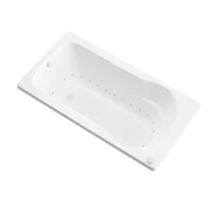 Zircon 5 ft. Right Drain Rectangular Drop-in Air Bath Tub in White