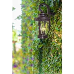 Merrimack 3-Light Corona Bronze Outdoor Wall Lantern Sconce