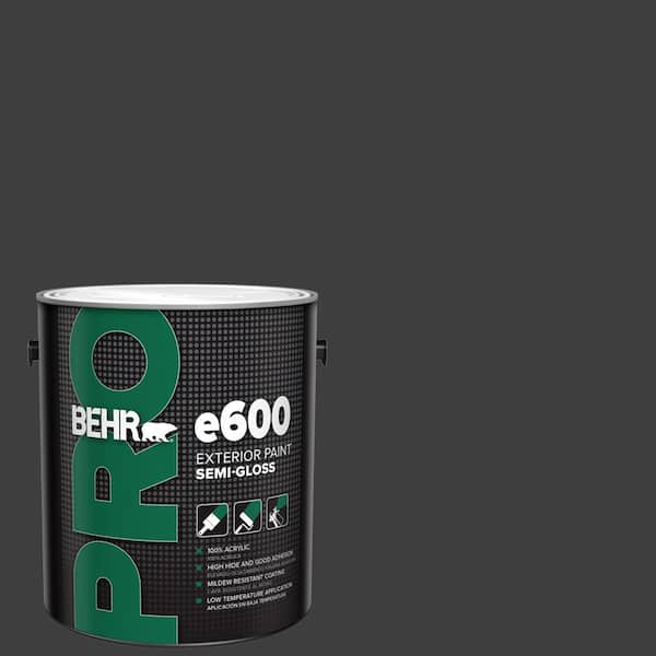 BEHR PRO 1 gal. #N520-7 Carbon Semi-Gloss Acrylic Exterior Paint