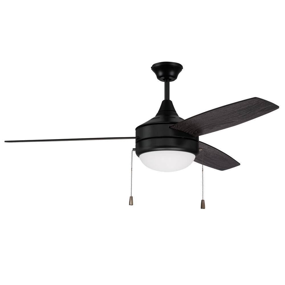 52 in. Flat Black with Flat Black/Greywood Blades Angled Mount Energy Star Standard Ceiling Fan w/ LED Bulbs Included price history on PriceWatchPro