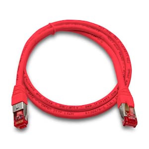 CAT6A 10GBPS Professional Grade, SSTP 26 AWG Patch Cable 3 ft. Red (3-Pack)
