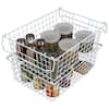 Plastic Storage Organizer Baskets (Set of 3) – Grey Rectangular