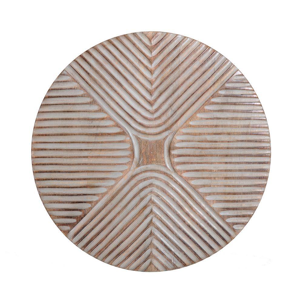 Habitat Robia Grey Wood 20in Wood Wall Art ME2808W The Home Depot