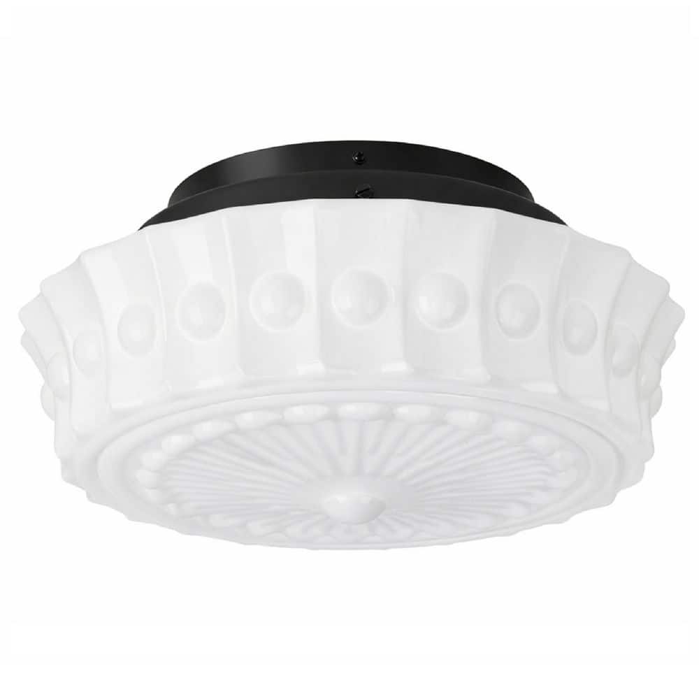 13.8 in. Integrated LED Flush Mount 48 Watt Ceiling Light with Milk White Glass Shade, 3000K price history on PriceWatchPro