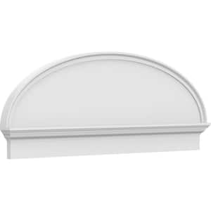 2-3/4 in. x 56 in. x 20-7/8 in. Elliptical Smooth Architectural Grade PVC Combination Pediment Moulding