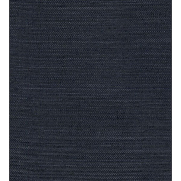 72 sq. ft. Midnight Blue Sisal Grasscloth Unpasted Wallpaper Roll