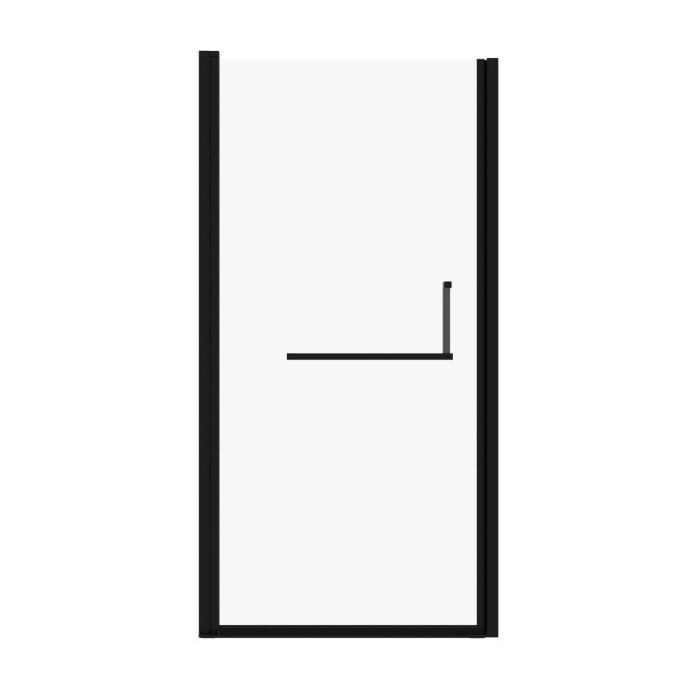 34-35.2 In W x 72 In H Semi-Frameless Pivot Shower Door, 4mm Glass, Adjustable Width, Matte Black price history on PriceWatchPro