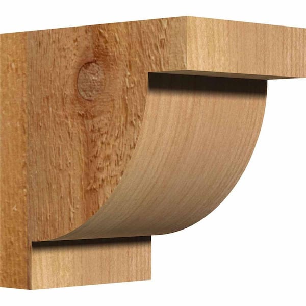 Ekena Millwork 4 in. x 6 in. x 6 in. Western Red Cedar Alpine Rough Sawn Corbel