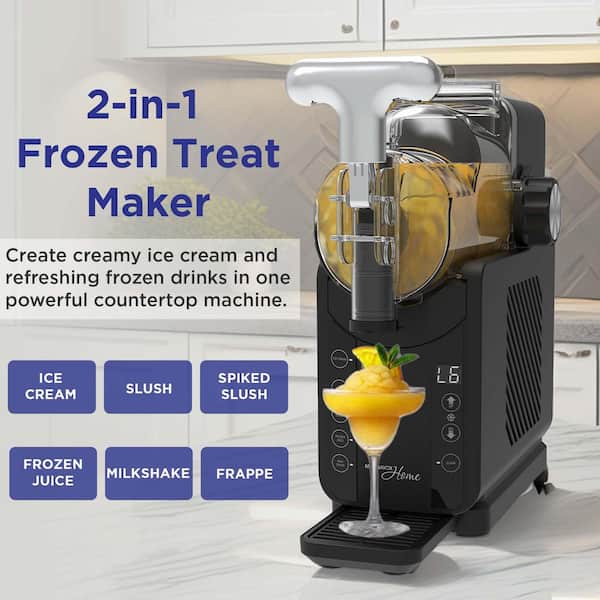 Magnavox 2-in-1 Ice Cream and Frozen Slush Drink Maker (Black